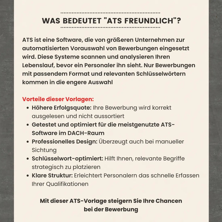 ATS Lebenslauf Vorlage No.7