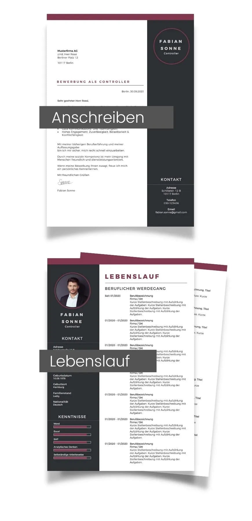 Lebenslauf Vorlage, Aufbau und Inhalt - Meine Bewerbungsvorlage