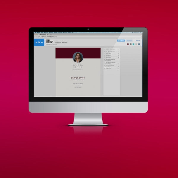 Bewerbungsgenerator / Bewerbungseditor Online Bewerbung erstellen - Meine Bewerbungsvorlage