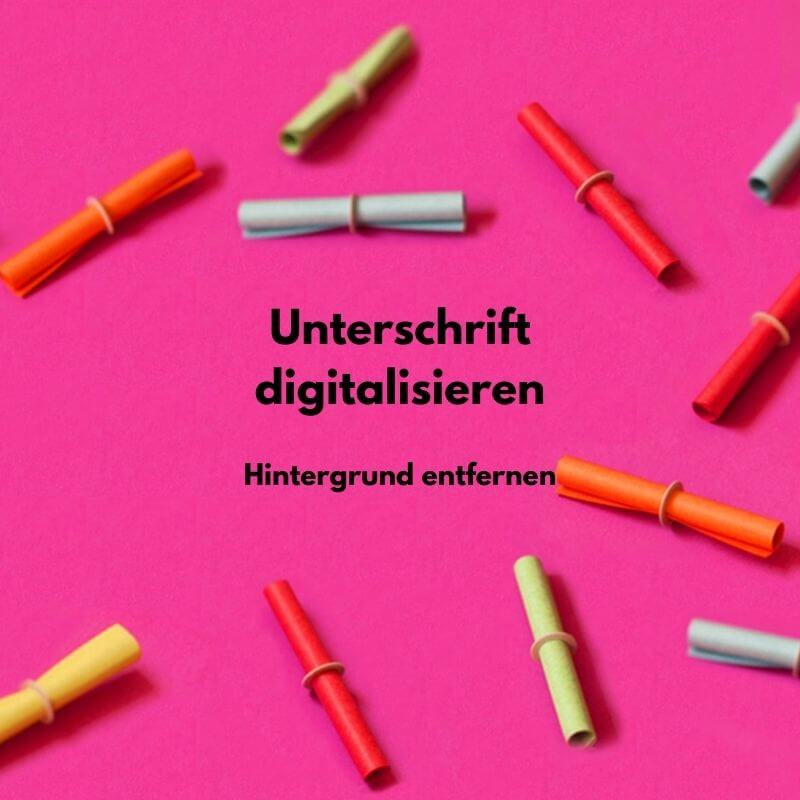 Anleitung: Digitale Unterschrift erstellen / freistellen - Meine-Bewerbungsvorlage