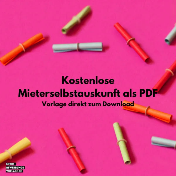 Mieterselbstauskunft-Vorlage zum Ausfüllen – kostenloses PDF von meine-bewerbungsvorlage.de