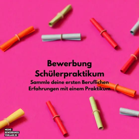 Bewerbung für ein Schülerpraktikum - Meine-Bewerbungsvorlage