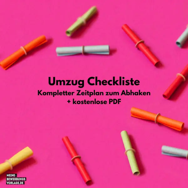 Umzug Checkliste: Kompletter Zeitplan zum Abhaken (+ kostenlose PDF)