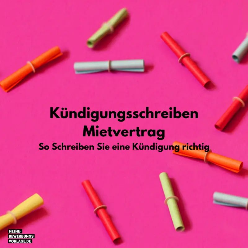 Kündigungsschreiben Wohnung: Kostenlose Vorlage + Fristen - Meine-Bewerbungsvorlage