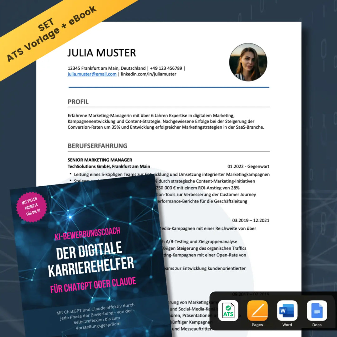 ATS No.7 - KI-Bewerbungscoach - Bundle eBook - Meine Bewerbungsvorlage