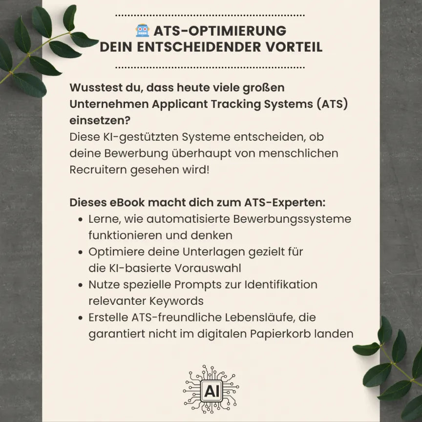 ATS No.6 - KI-Bewerbungscoach - Bundle eBook