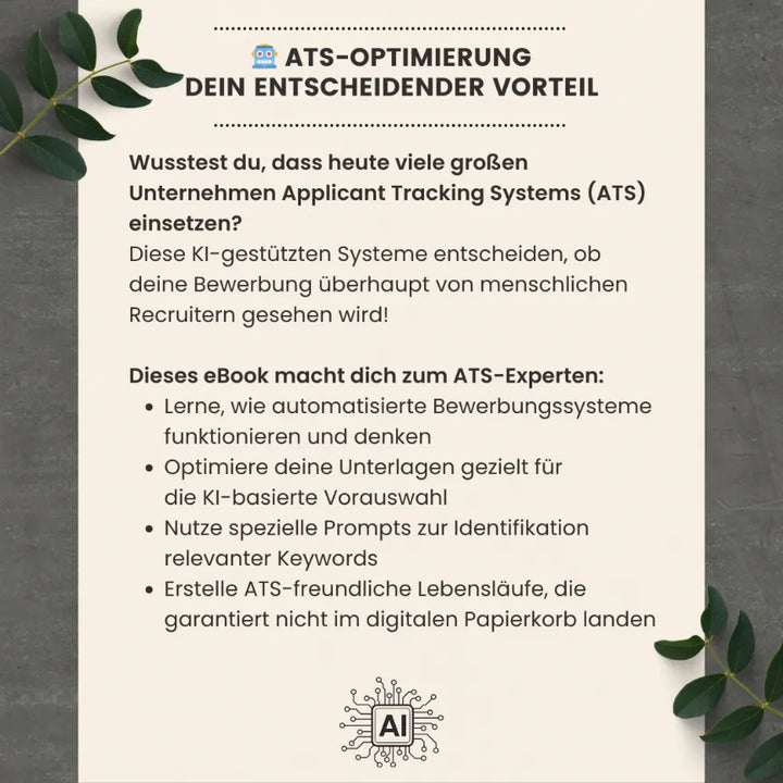 ATS No.6 - KI-Bewerbungscoach - Bundle eBook