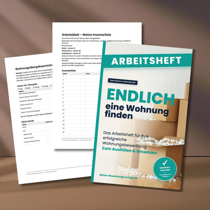 Wohnungsbewerbung Ratgeber – Das Kompendium (Ebook, 220 Seiten): Wohnung finden, bewerben & Mietvertrag