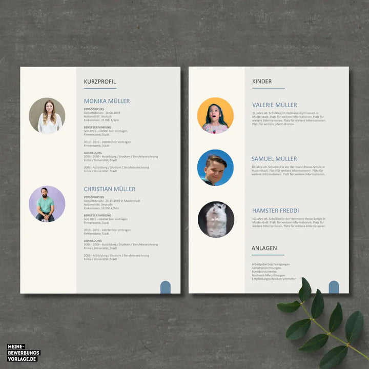 Bewerbung Wohnung Canva Nr. 2 – Professionelle Wohnungsbewerbung Vorlage (online in Canva)