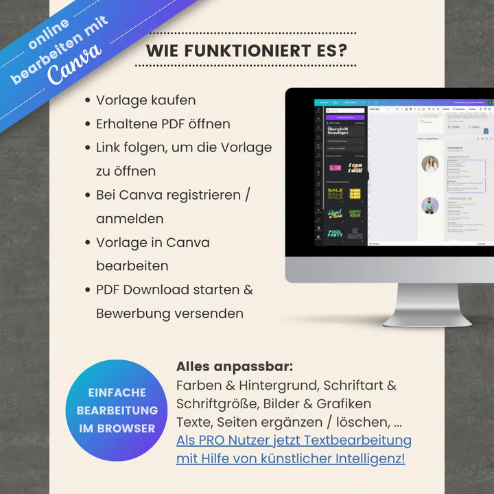 Bewerbung Wohnung Canva Nr. 2 – Professionelle Wohnungsbewerbung Vorlage (online in Canva)