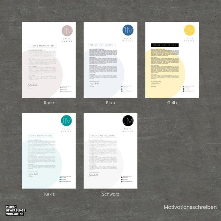 Lebenslauf Vorlage / Bewerbung Vorlage / Bewerbungsvorlage No.7 Motivationsschreiben - Meine-Bewerbungsvorlage