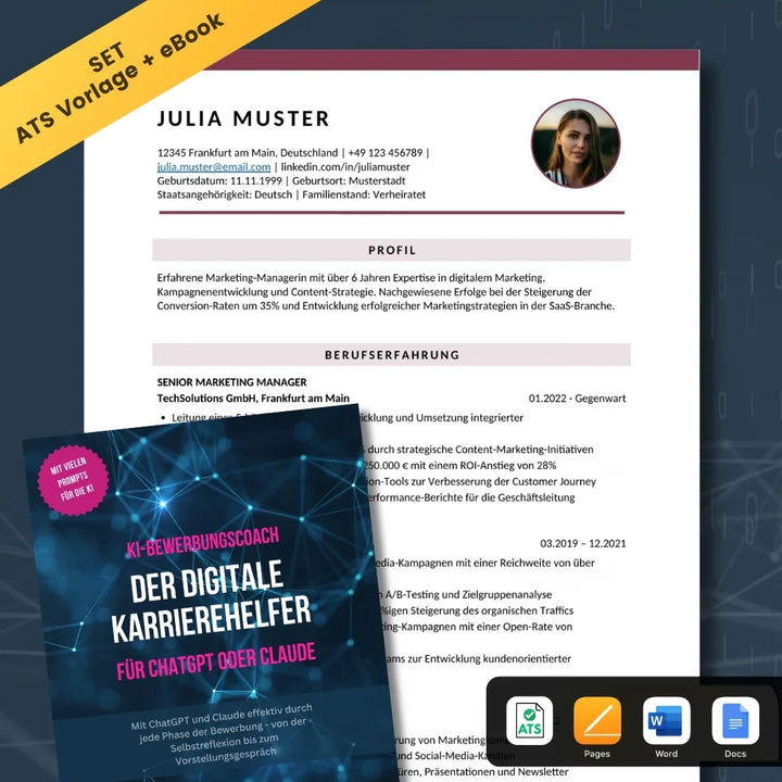 ATS No.15 - KI-Bewerbungscoach - Bundle eBook - Meine Bewerbungsvorlage