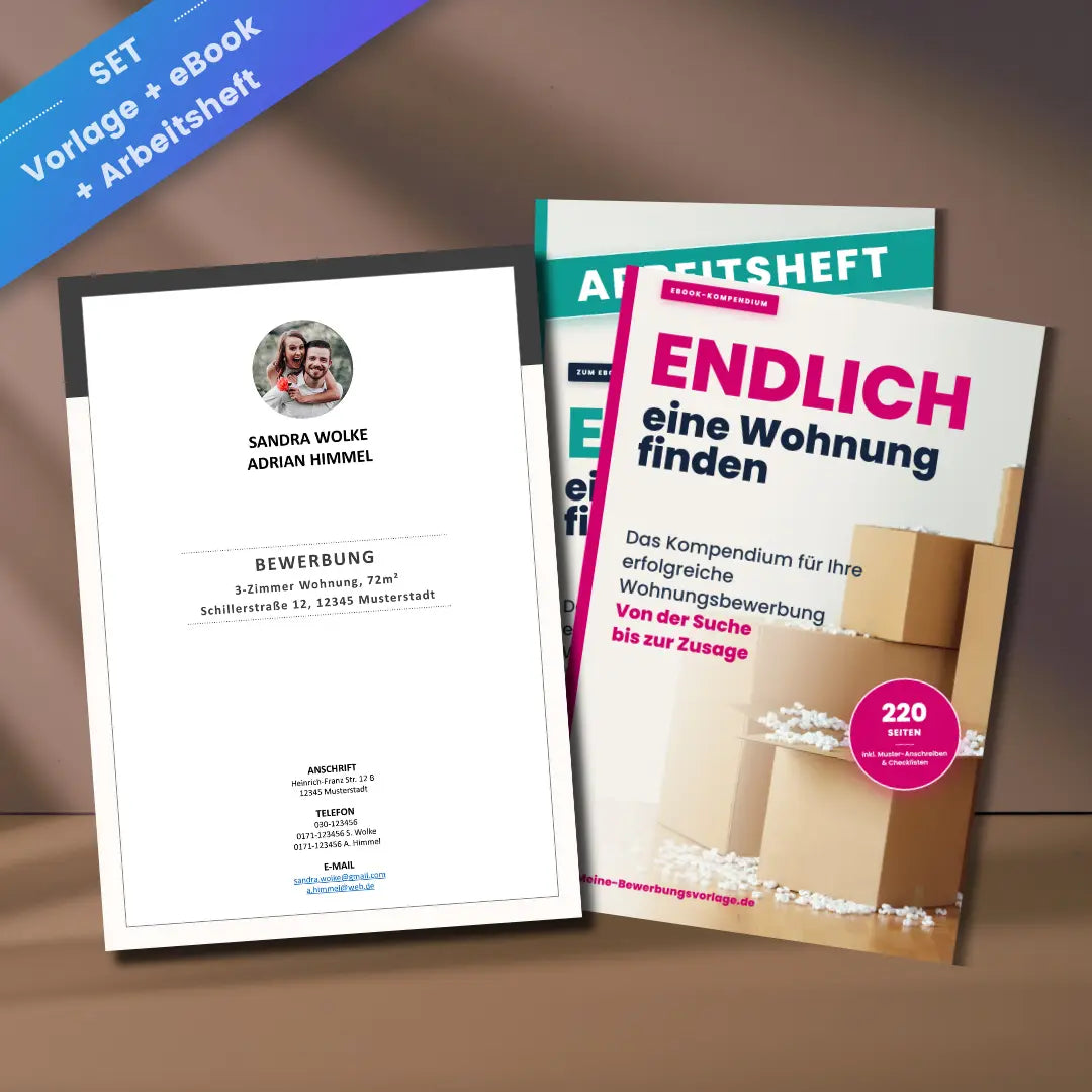 Endlich eine Wohnung finden – Komplettpaket No.1: Wohnung Bewerbung Mappe, Mieterselbstauskunft, Übergabeprotokoll & Ratgeber