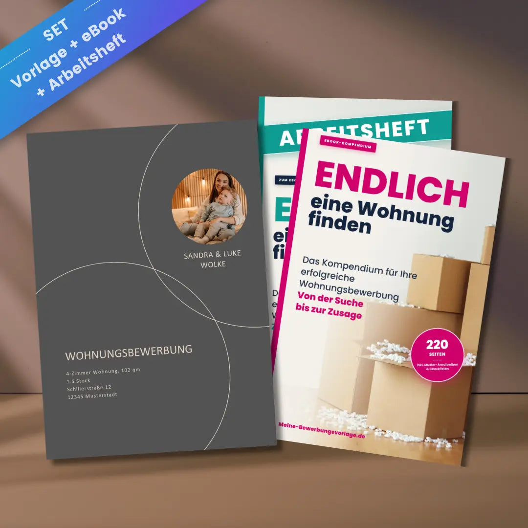 Endlich eine Wohnung finden – Komplettpaket No.3: Wohnung Bewerbung Mappe, Mieterselbstauskunft, Übergabeprotokoll & Ratgeber