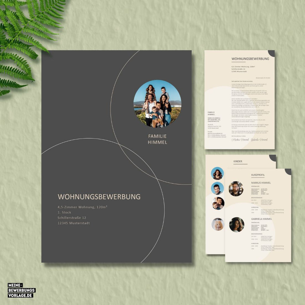 Bewerbung Wohnung Familie Nr. 3 – Professionelle Wohnungsbewerbung Vorlage für Familien - Meine Bewerbungsvorlage